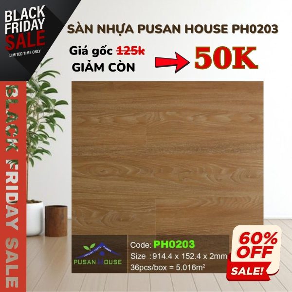 Sàn Nhựa Pusan House PH0203 Khuyến Mãi