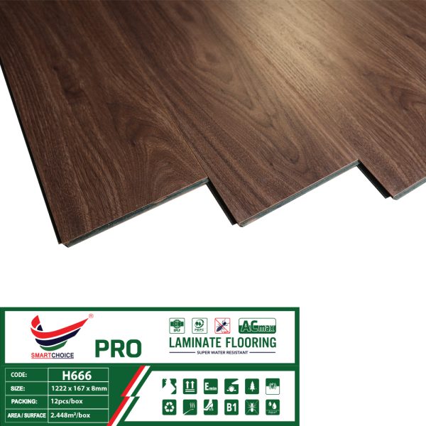 Alternative view of Sàn Gỗ Cốt Xanh Smartchoice PRO 8mm H666