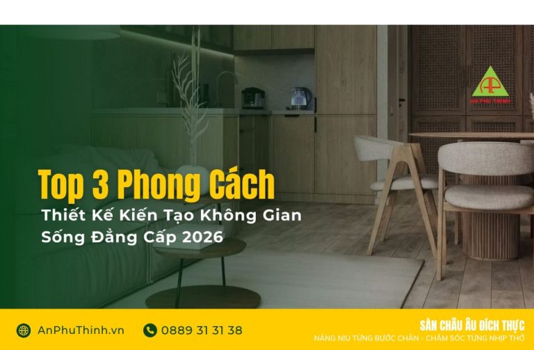 Top 3 Phong Cách Thiết Kế Kiến Tạo Không Gian Sống Đẳng Cấp 2026