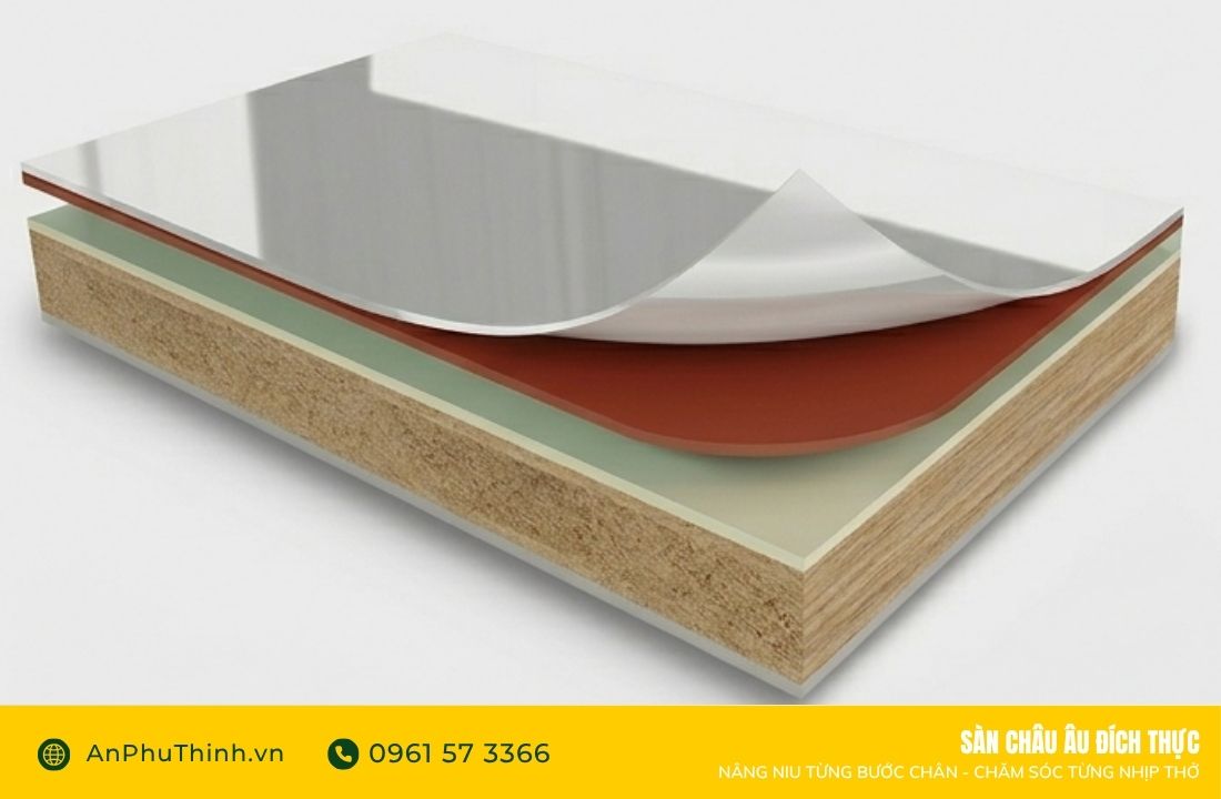 Lớp phủ bề mặt sàn gỗ công nghiệp