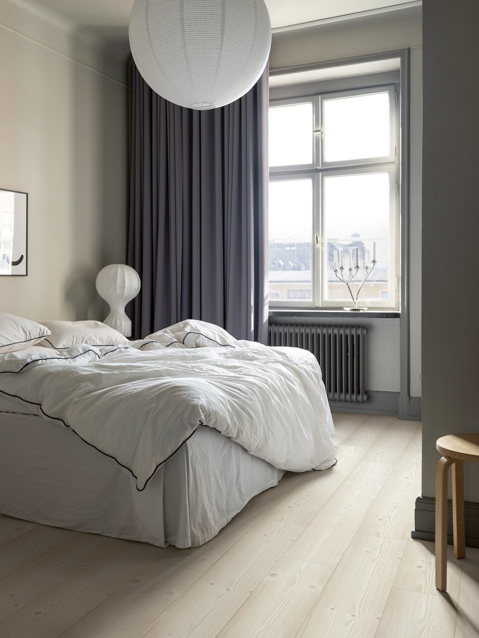 Sàn gỗ lắp trong phòng ngủ