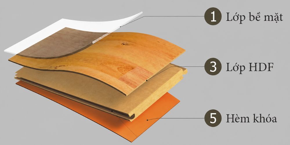 3 lớp cấu tạo tạo nên hệ thống mặt nền kháng nước