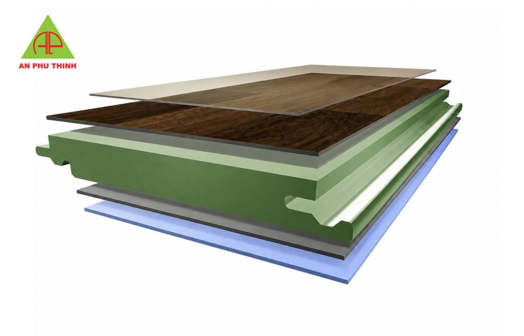 Cấu tạo 4 lớp của sàn gỗ công nghiệp cốt xanh