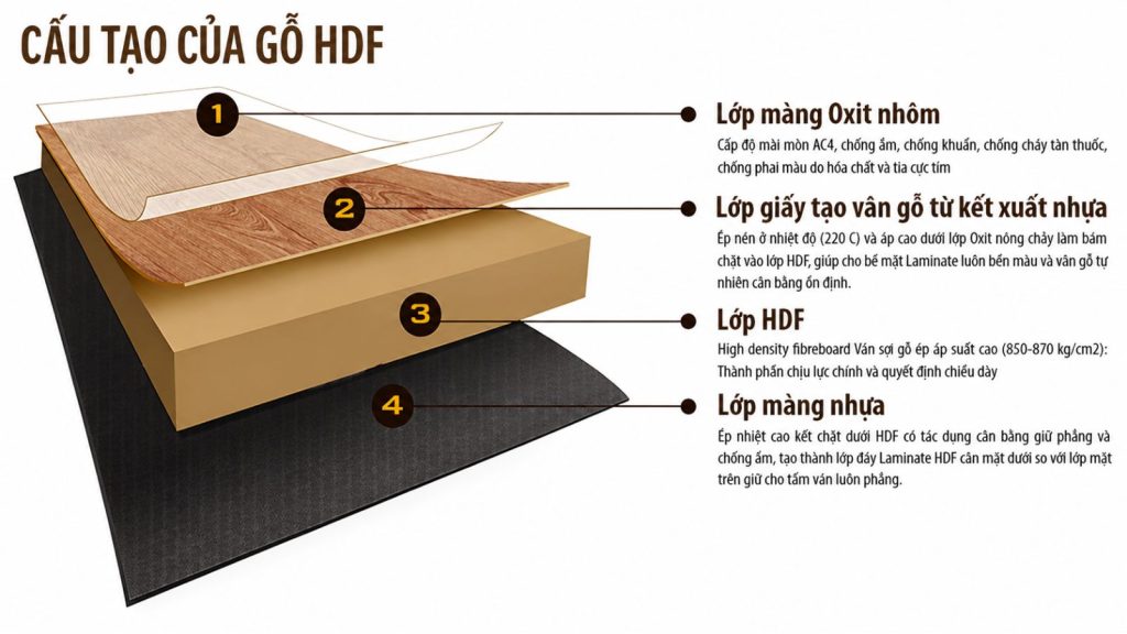 cấu tạo và quy trình sản xuất ván gỗ HDF