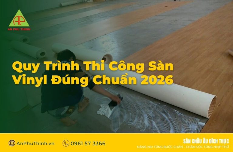quy trình dán sàn vinyl