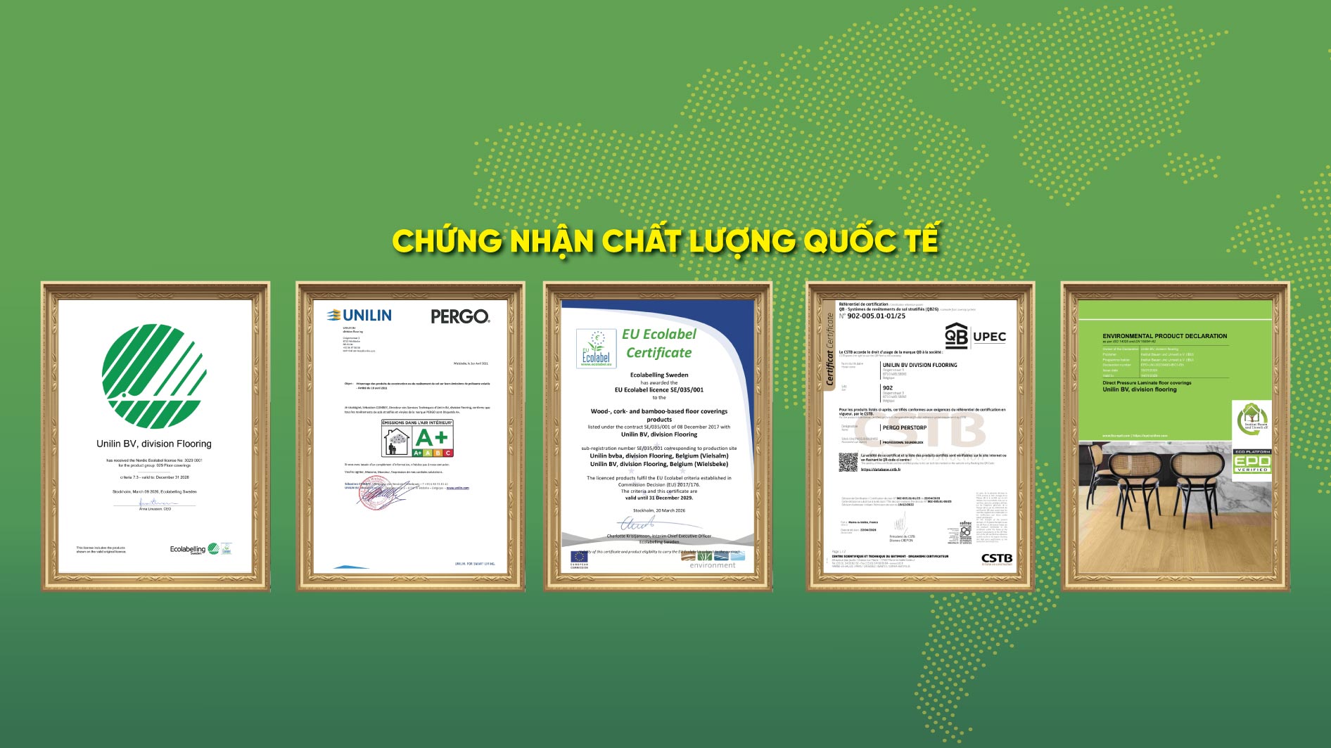 Banner chứng nhận sàn gỗ