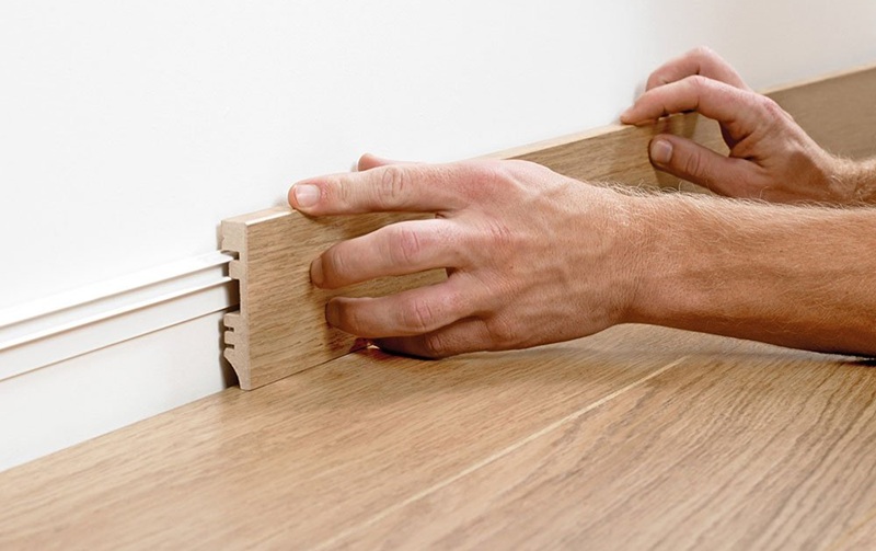 Lắp đặt len chân tường