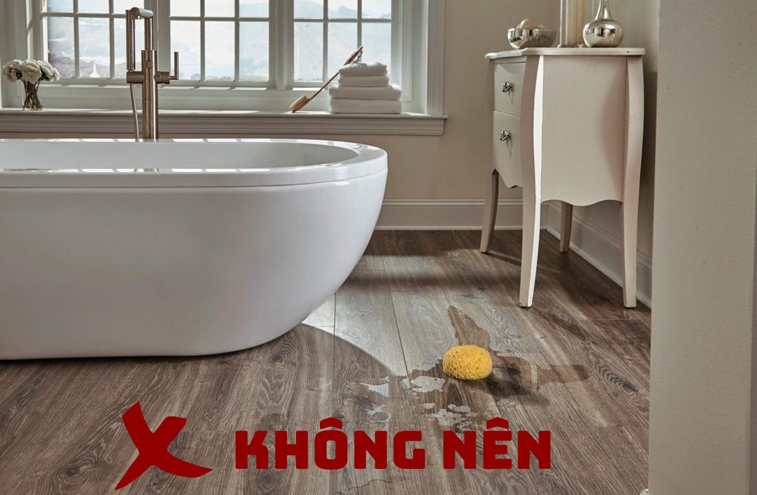 không nên lát sàn gỗ 