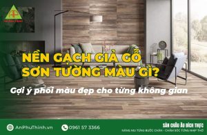 nền gạch giả gỗ sơn tường màu gì?