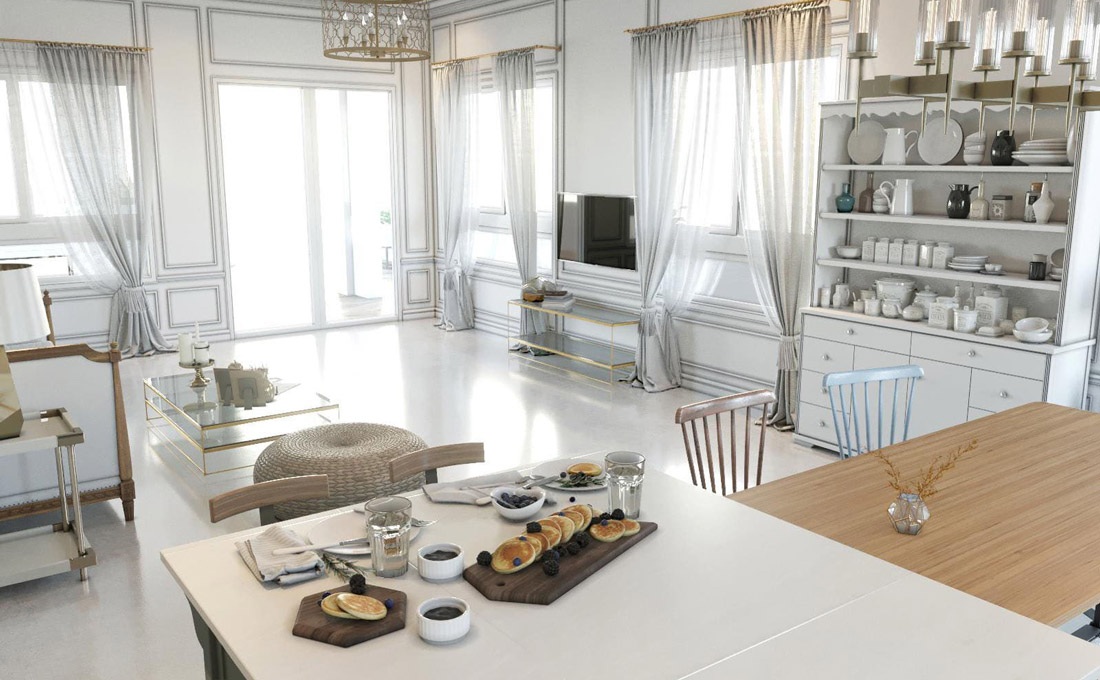 Phòng bếp phong cách nội thất scandinavian