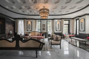 Phòng khách phong cách nội thất indochine