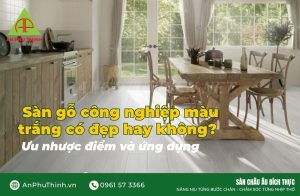 Sàn gỗ công nghiệp màu trắng