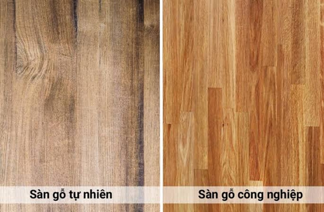 sàn gỗ tự nhiên và sàn gỗ công nghiệp