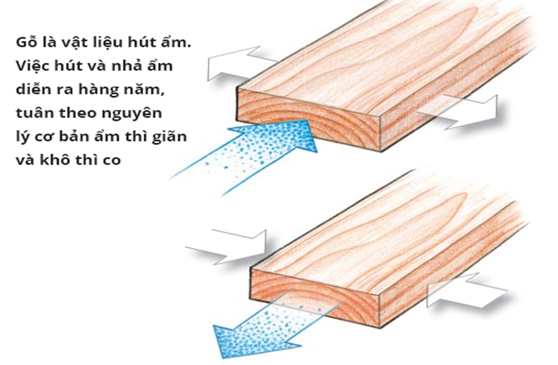 tính hút nhả ẩm của gỗ 