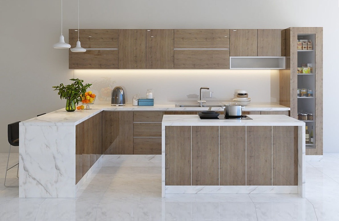 Tủi bếp gỗ MDF cốt xanh 