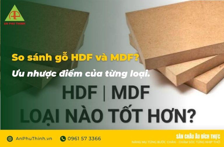 So sánh gỗ HDF và MDF